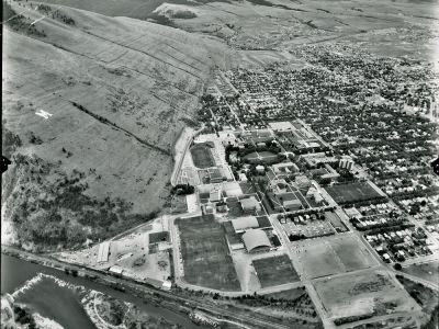 aerial view of campus 67