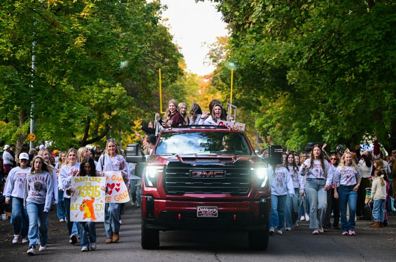A truck in the 2025 Homecoming Parade