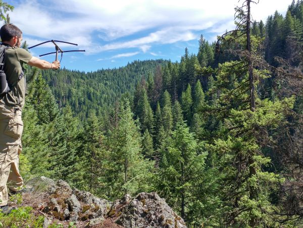 Student in the field