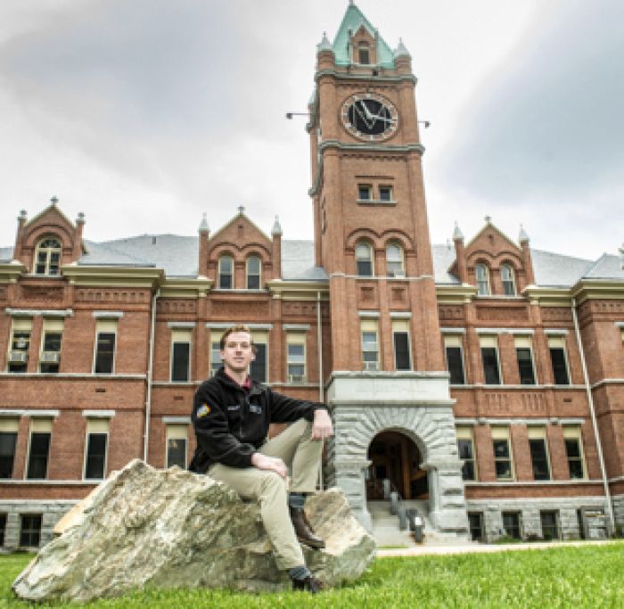 Student/veteran Jake Strand