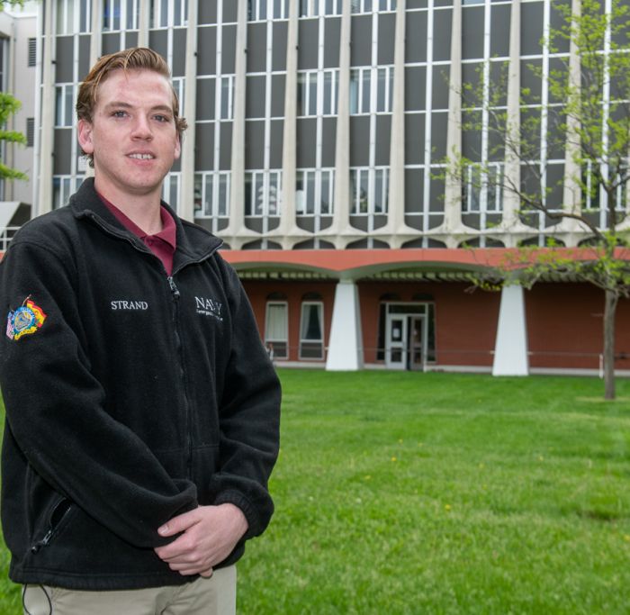 Student/veteran Jake Strand