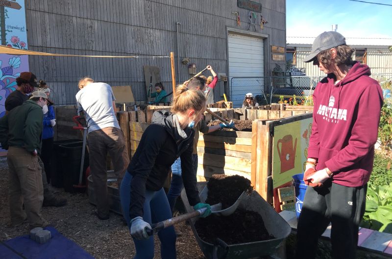 Students at Soil Cycle