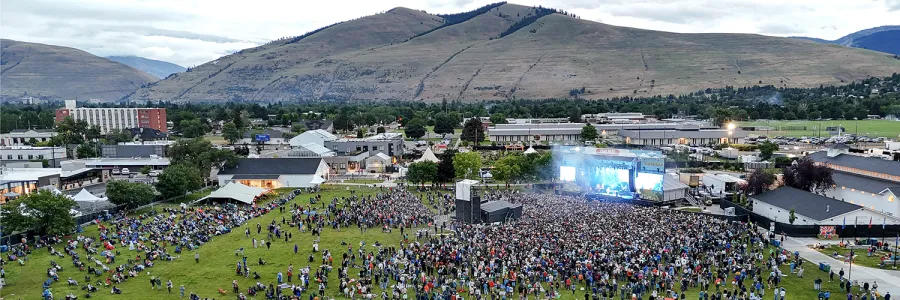 A crowd gathers at the first annual Zootown Music Festival