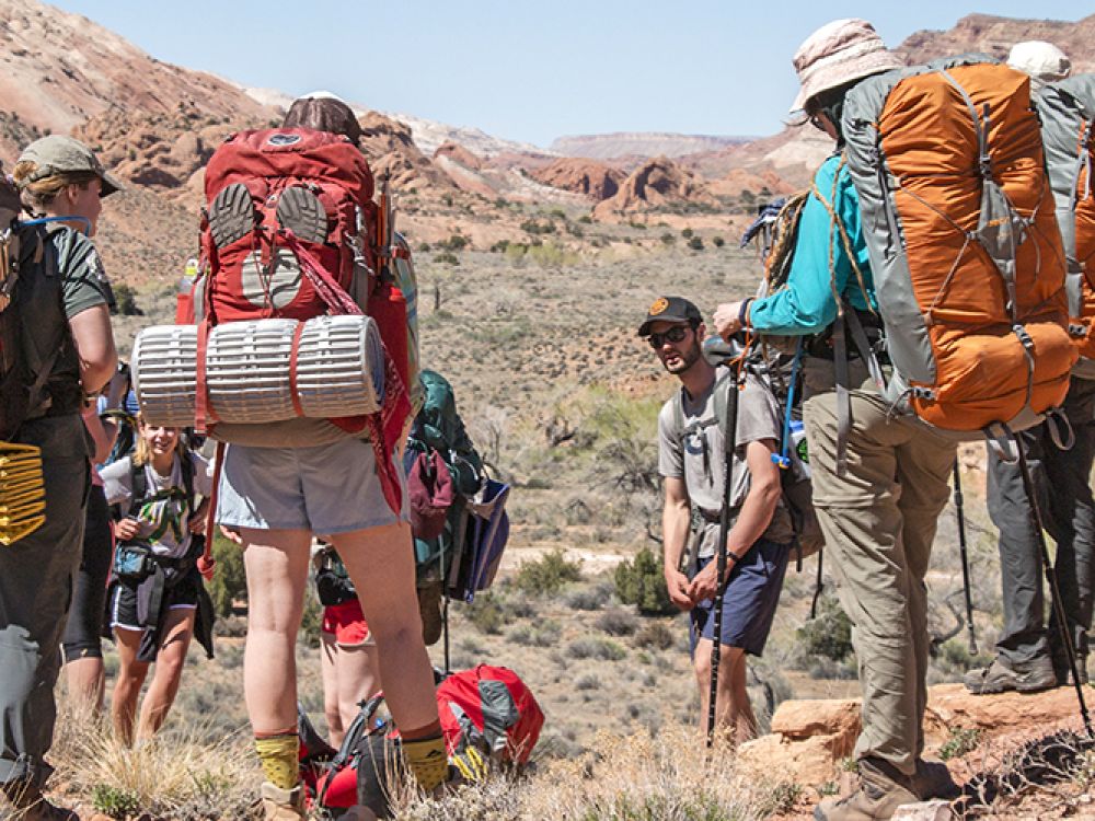 Bryson Allen leads a Campus Recreation Spring Break trip to Capitol Reef, Utah.