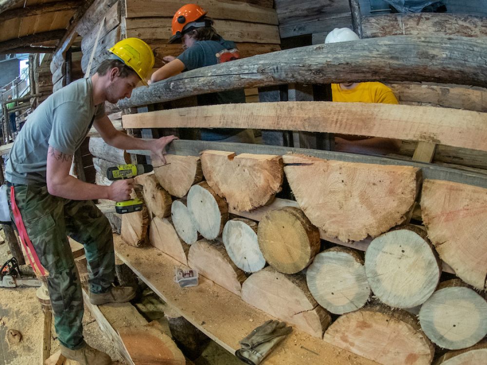 UM students build a western logging town inside Schreiber Gym for the Foresters' Ball