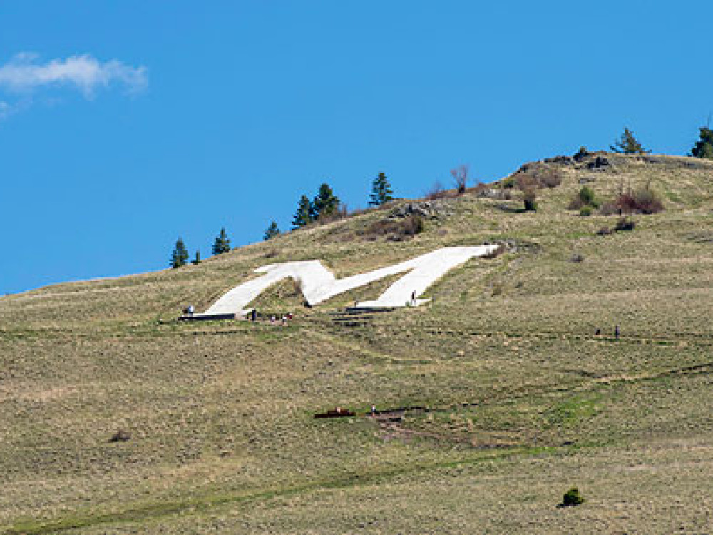 A picture of the M on Mount Sentinel