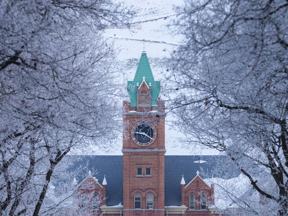 A winter picture of Main Hall