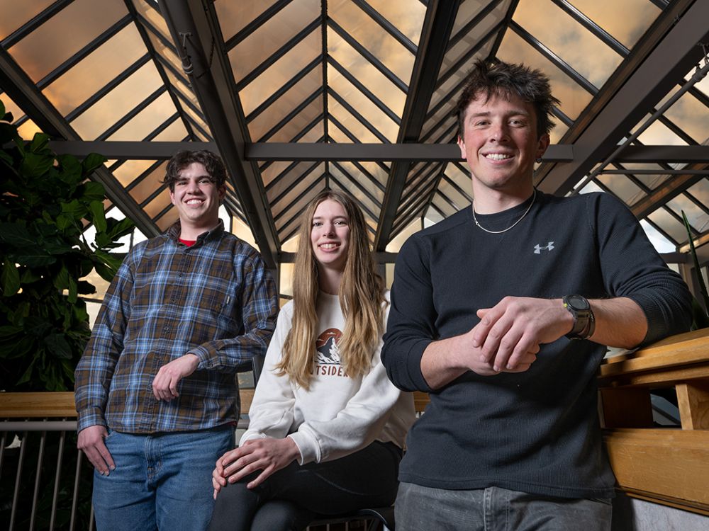 Photo of three students in the story.