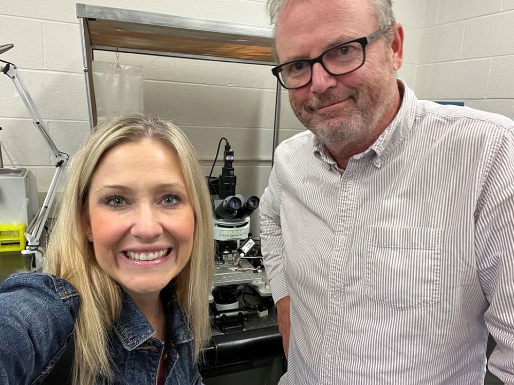 Amber Freed and Professor Mike Kavanaugh 