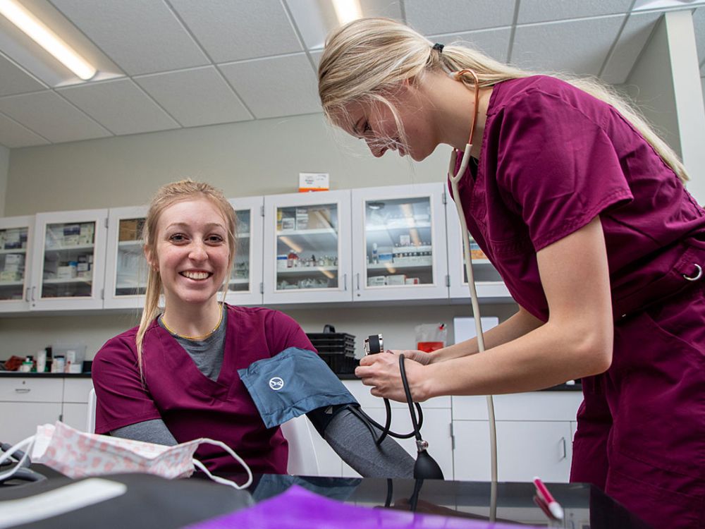 UM nursing students study at Missoula College.