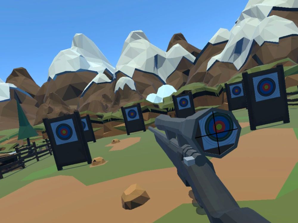 A screenshot of the virtual reality hunting tool.