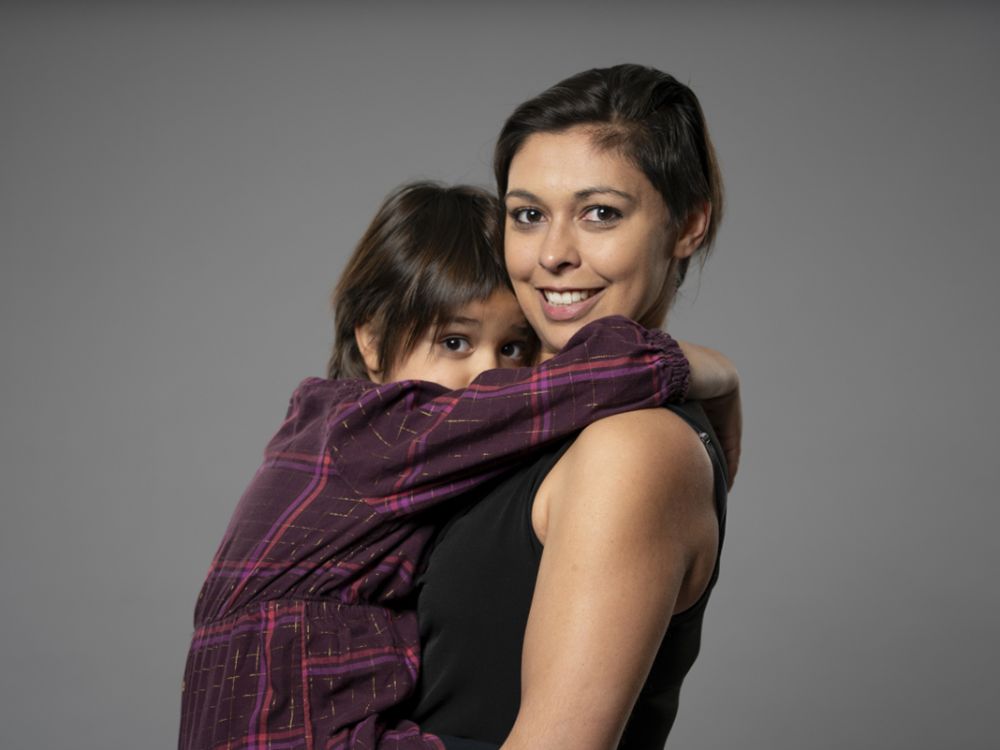 Photo of Belgarde and her daughter, Emery.