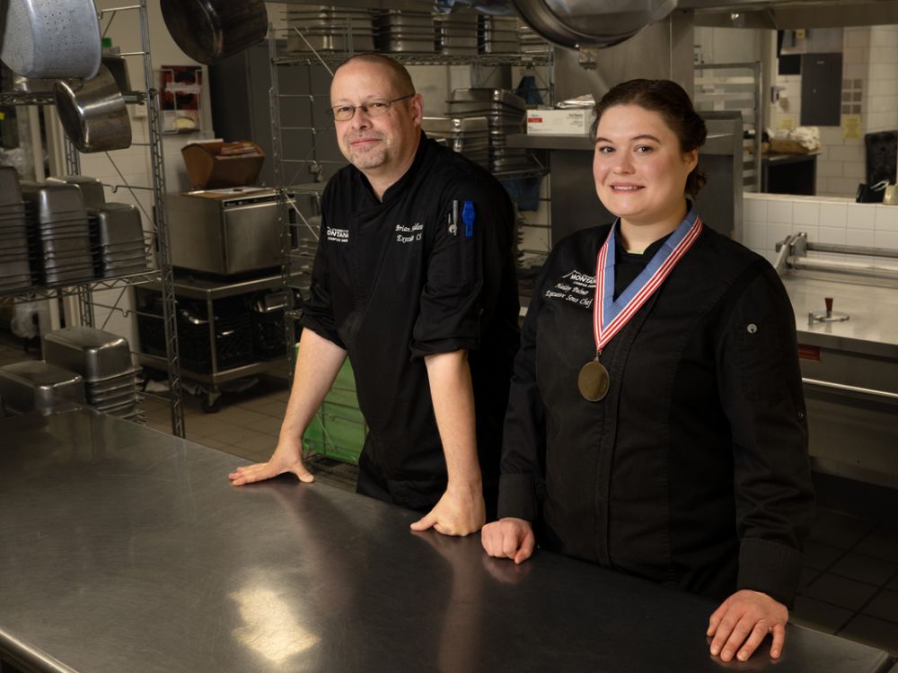 Executive chef Brian Heddlesten and Hailey Palmer