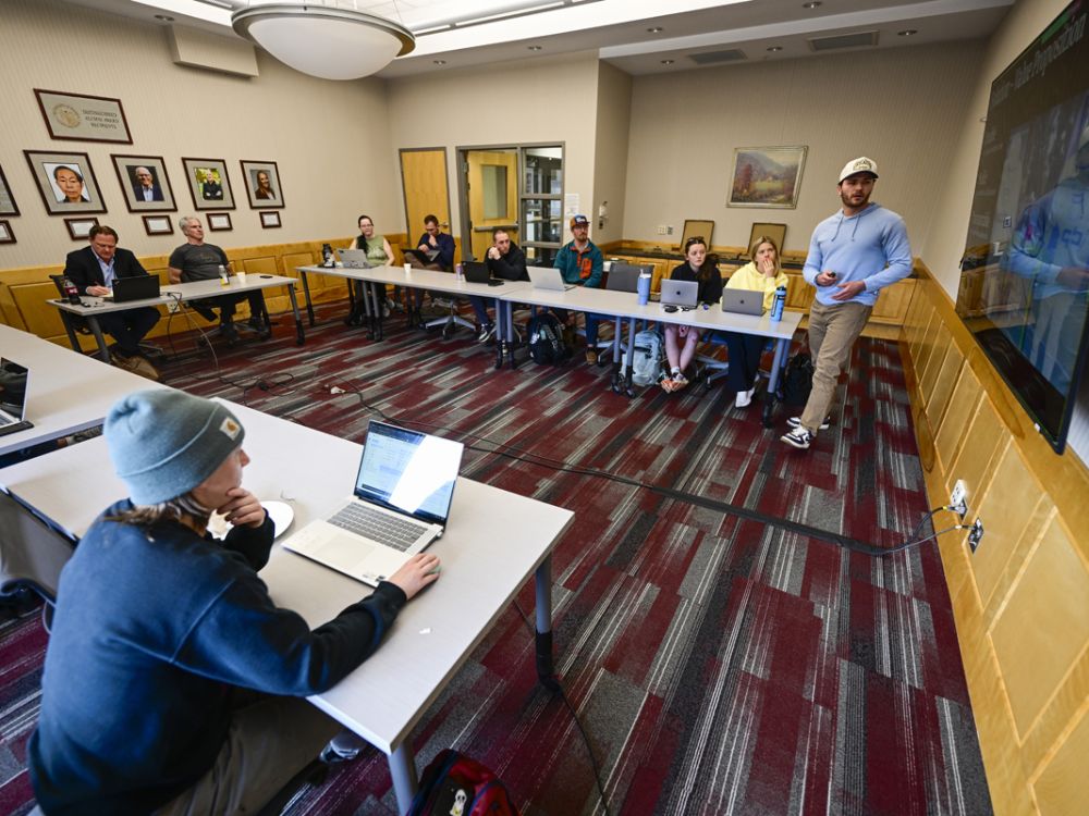 A photo of students in UM's Startup Studio