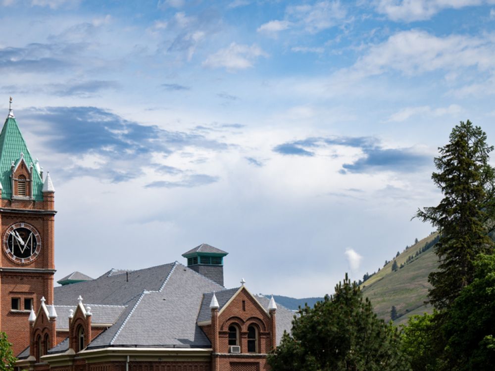 An image of UM's Main Hall. 