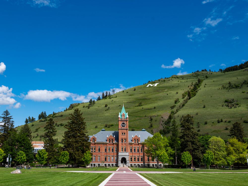 Main Hall on a clear summer day.