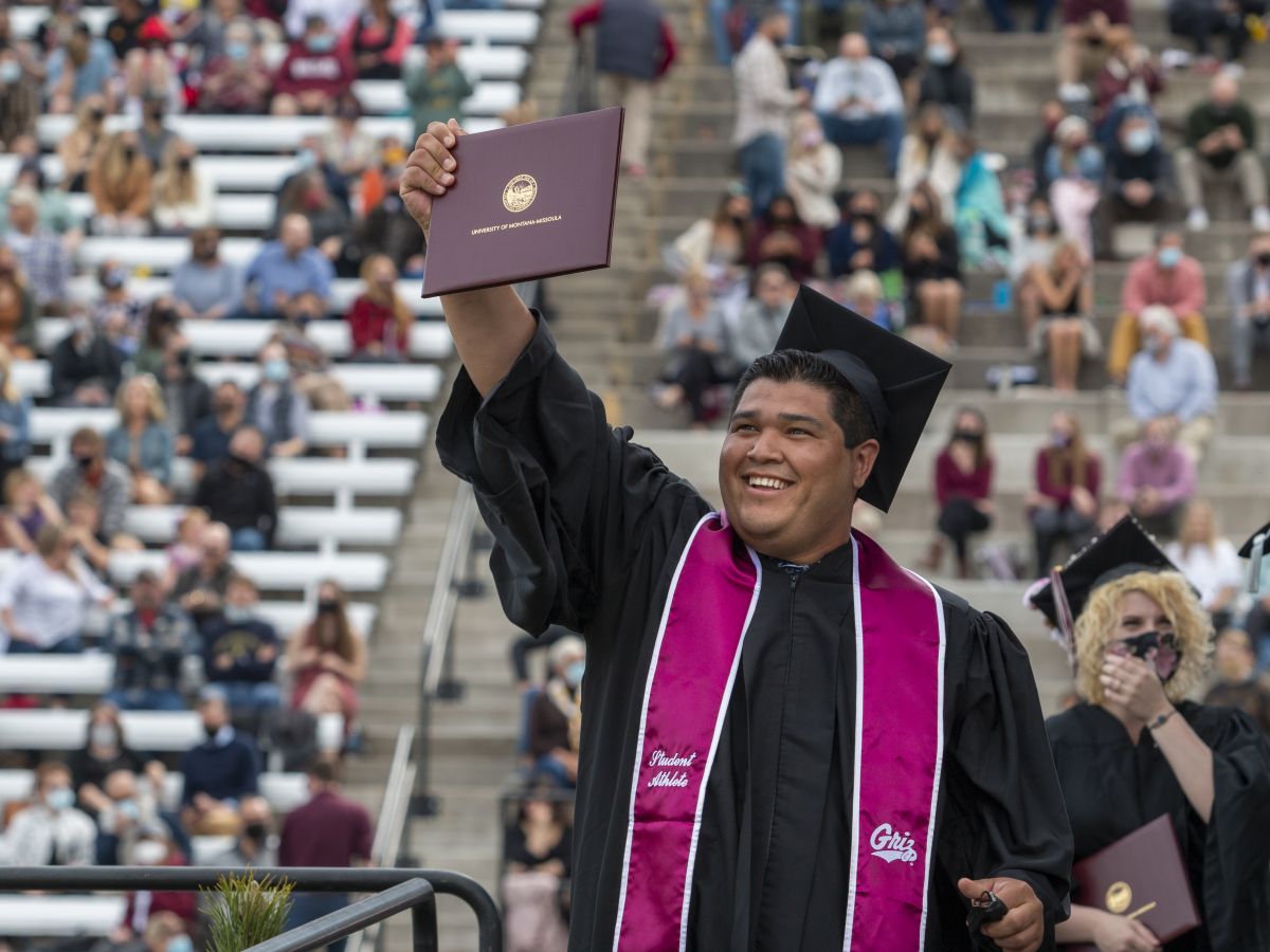 UM Student graduating