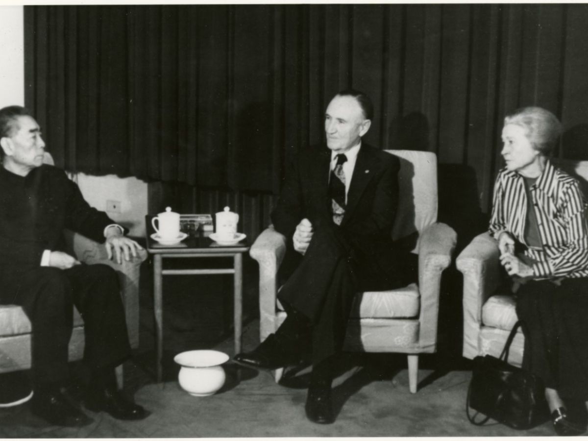 Mike Mansfield with Chinese Diplomats