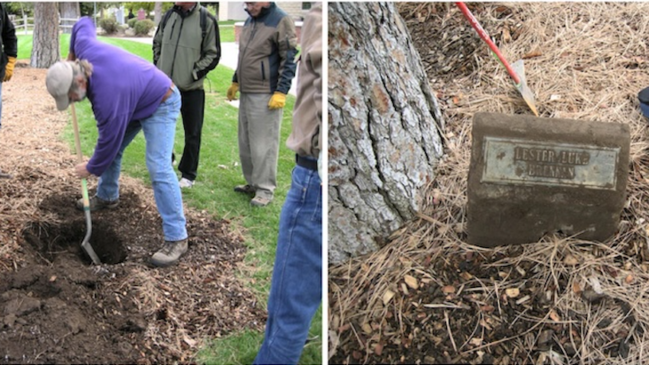 Digging up sunken name markers in 2010