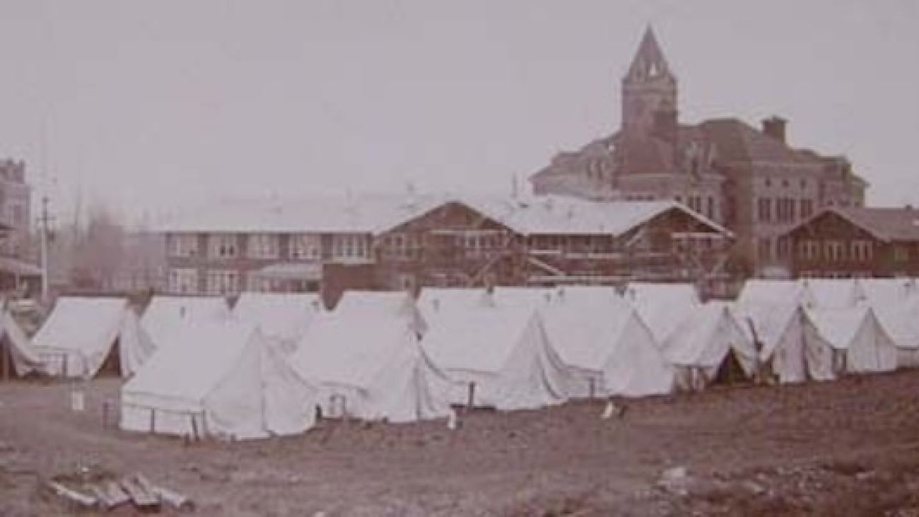 SATC tents set up on the UM campus.