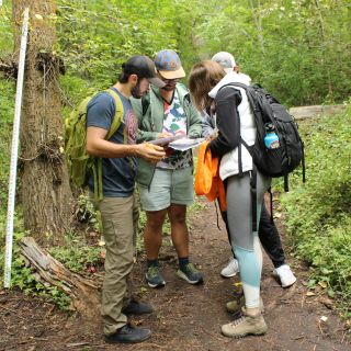 Geography students in the field