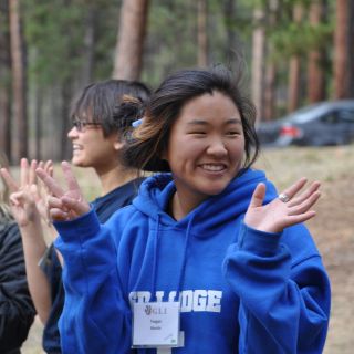 Teagan at leadership retreat