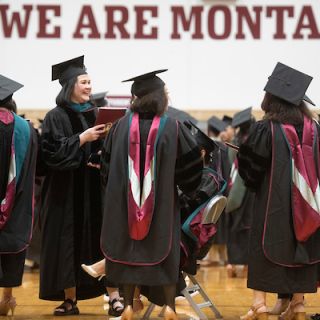 group of graduates in commencement wear