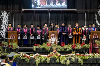 Graduates attend the Fall Commencement Ceremony 
