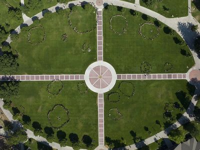 The Oval at UM as seen from a drone