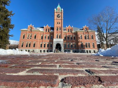 main hall on a sunny, wintery day