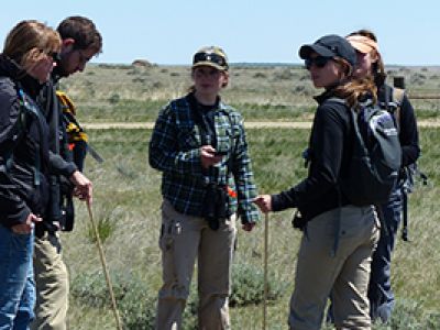 Students in the field