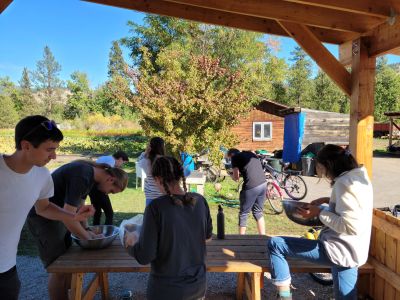 Students at PEAS farm