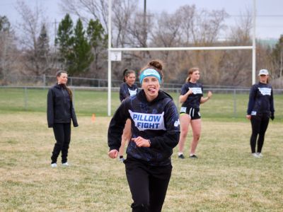 Women's Frisbee Player Sticking out tongue