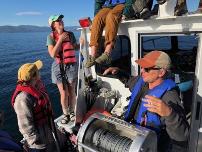 Students learn about Flathead Lake Biological Station in the water class