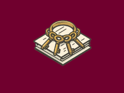 Ring of keys on a stack of forms