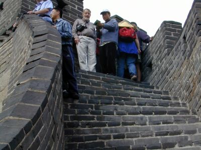 don with a group at the great wall of china
