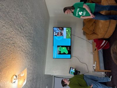 Two women presenting about Ireland