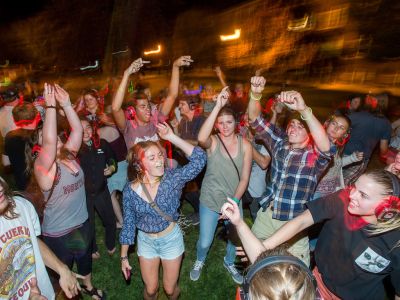 Student having fun at Griz Welcome events