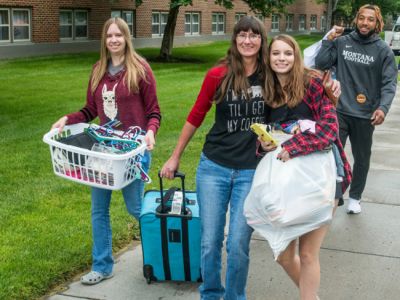 Students moving in.