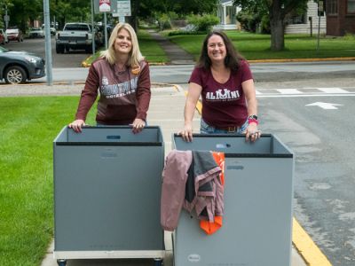 Staff helping with move-in.