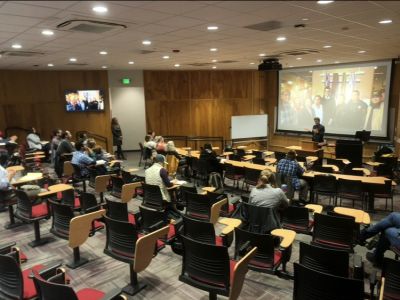 Audience watching a lecture