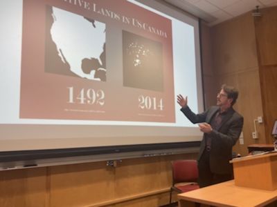 Eric Zimmer giving a lecture