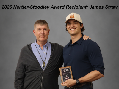 James Straw (pictured) was one of the two award recipients for IPAT's Hertler-Stoodley award (2025)
