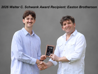 Easton Brotherson (pictured) was one of two recipients of the Walter C Schwank Award (2025)