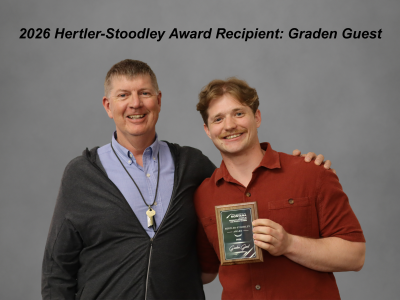 Graden Guest (pictured) was one of the two Hertler-Stoodley Award Recipients in 2025