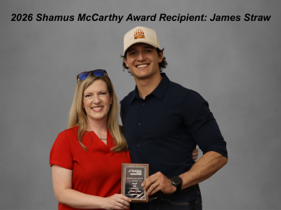 James Straw (pictured) was the recipient of the Shamus McCarthy Award (2025)