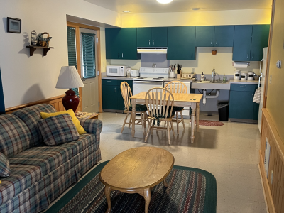 living room and kitchen