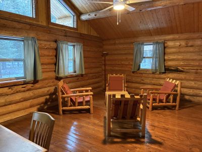 log cabin inside