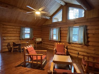 log cabin inside