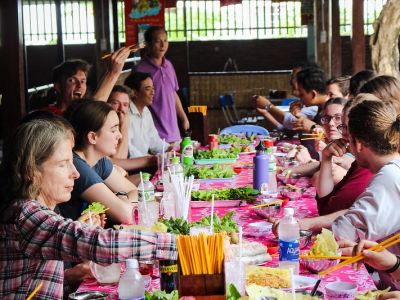 Students eating